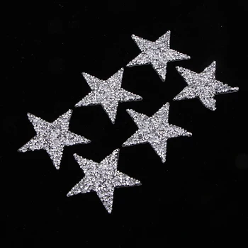 6Pcs Drabužius Pentagram Žvaigždė Crystal Pleistras Lipduko Klijų Populiarus Priedai Karšto Gręžimo Šviečia