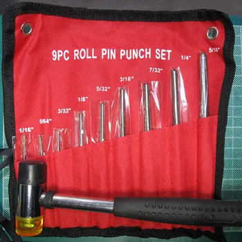 9Pcs Taktinis Roll Pin Punch Nustatyti AR15 M16 M4 su Glock Gun Varžtas Sugauti Removal Tool Kit Dukart Susidūrė su Minkštos Gumos Plaktuku Plaktuku