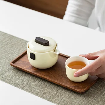 Akacijų stačiakampio formos medinė arbatos rinkinys maisto dėklas išskirtinį vaisių arbata dėklas paslauga, stalo plokštės užkandžių viešbučio paslaugų šeimai tra