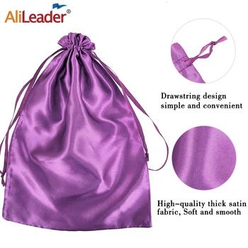 Alileader 5vnt/Pakuotė Pigūs Plaukų Saugojimo Krepšys Raišteliu Šilko Plaukų Krepšiai Nešiojamų Perukas Saugojimo Krepšys LOGOTIPAS Gali Būti Pritaikyti
