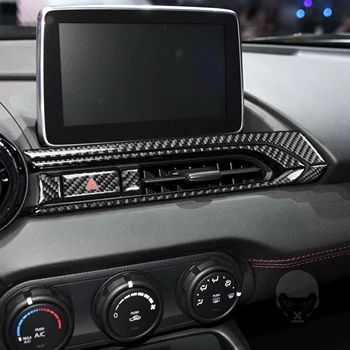 Anglies Pluošto Centras prietaisų Skydelio Oro Kondicionavimo Angos KINTAMOSIOS srovės Lizdo Rėmelis Padengti Lipdukai Mazda MX-5 Miata NA 2016-iki MX5 Roadster
