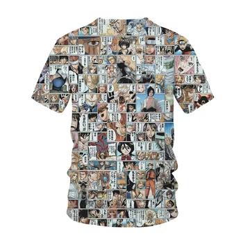 Anime Komiksų 3D Print T-Shirt Anime One Piece Vyrai Moterys Mados Streetwear O-Neck T Shirt Harajuku Tees Viršūnes Vyrų Tshirts Drabužiai