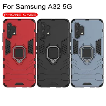 Atsparus smūgiams Šarvai Atveju, Samsung Galaxy A32 5g 2021 Žiedas Stovėti Bamperis Silikono Telefono Galinį Dangtelį Samsung A32 32, 32a 6.5