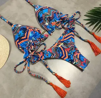 Bikini Moterų maudymosi kostiumėlį 2021 Naujas maudymosi Kostiumėliai, Moterų Sexy Bikini Komplektas Push up Plaukimo Maudymosi Kostiumas Moterims Keltą