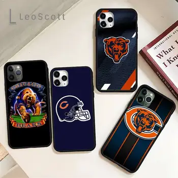 Chicago Bears rugby phone case for iPhone 11 12 pro XS MAX 8 7 6 6S Plus X 5S SE 2020 XR Soft silicone