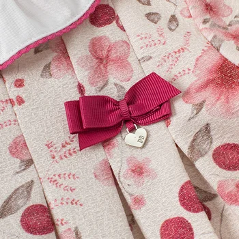 DB19023 dave bella rudenį baby girl mielas lankas gėlių spausdinti suknelė vaikų mados šalis suknelė vaikams kūdikiams lolita drabužiai