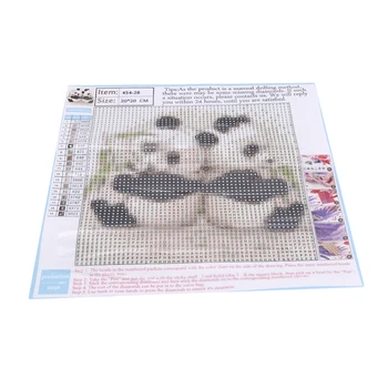 Diamond Tapybos, Siuvinėjimo Kryžiaus kvadratiniu/Apvalus Mielas Panda Valgyti Bambuko 3D Daimond Tapybos Namų Puošybai