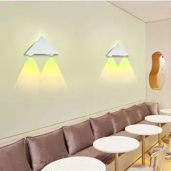 Didelės ir mažos, trikampio aliuminio sienos lempos Pramonės sienos šviesiai Namų Kambarį Miegamojo Lovos Fone Laiptų Koridorius
