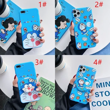 Doraemon Žaislas Atveju KOLEGA A32 A53 A59 F1S A7 A5S AX7 A71 F5 A79 F5 A77 A7X F9 Pro A8 A31 Minkštas Veidrodžio Laikiklio Dangtelį su Virvelę