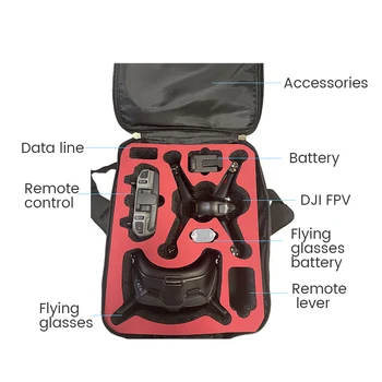 FPV Drone Kuprinė, DJI FPV Combo Lenktynių Patirtį Plaukioja Akinius Saugojimo Nešiojamų Crossbody Maišelį FPV Drone Accesories
