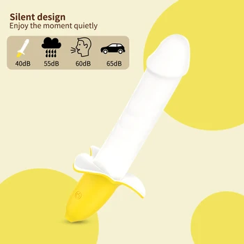 Galingas Bananų Vibratorius Impulsas Ištraukiama Dildo Makšties Klitorio Stimuliatorius Moterų Masturbacija Įrankis Mielas Moteris Sekso Produktas