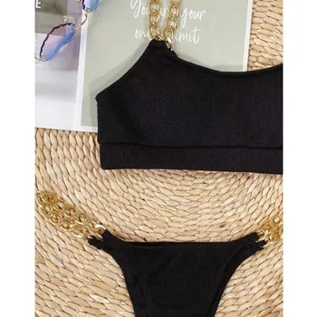 Grandinės, Dirželiai Dviejų dalių Bikini maudymosi kostiumėlis Mergaitėms Komplektus Vasaros Paplūdimio Maudymosi Kostiumą Tankini maudymosi Kostiumėliai, Thong