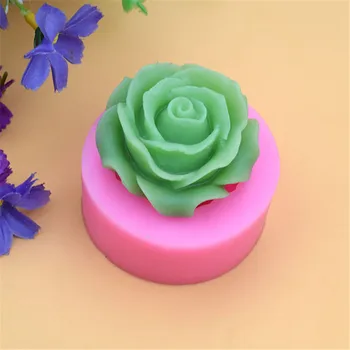Gėlė Žydi Rožės Formos Silikoninis Minkštas Muilas 3D Torto Formą Kepimo Įrankis Formos Keksiukų Želė Saldainiai, Šokoladas Apdaila