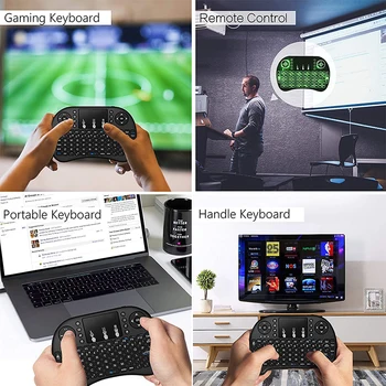 I8 Mini Wireless Keyboard 2,4 GHz rusijos anglų kalba Oro Pelė Su Touchpad Nešiojamas Android TV Box PC