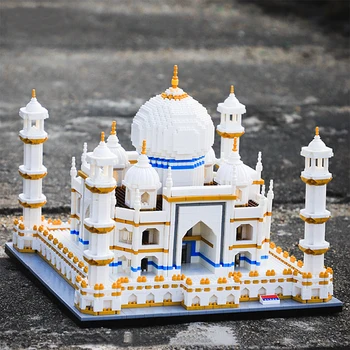 Idėjų Kūrėjas Ekspertų BALODY Taj Mahal 16067 4530PCS Ss Modulinių Plytų Pasaulyje Garsaus Architektūros Modelis Mini Buliding Blokai Žaislai