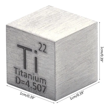 Iki 99,5% Gryno Titano Kubo Ti Bloko Metalo Raižyti Elementų Periodinės Lentelės Prekių N58A