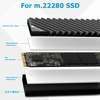 Jonsbo M. 2 SSD NVMe Šilumos Kriaukle heatsink M. 2280 2 SSD Šilumos Disko Aliuminio Šilumos Kriaukle Sklaida Radiatorių PC šilumos tarpiklis