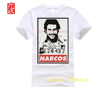 Karalius Kokso Pablo Escobar Narcos vyriški Marškinėliai Hip-Hop Camisetas Tee Marškinėliai Joaquin Guzman El Chapo Piktžolių Plius Dydis