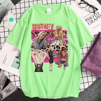 Karšto Pardavimo Britney Spears Spausdinti Pora Marškinėliai Derliaus Animacinių filmų Vasaros Viršūnes Vasaros Klasikinis Trišakiai Ulzzang Stilius Nauja, T-shirt Moteris