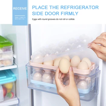 Kiaušinių Laikiklis Dėklas Saugojimui Šaldytuve Šaldytuvas Kiaušinių Dėžutės Atveju Konteineris Plastikinę Dėžutę, Šaldytuvas Džiovykla, Virtuvė, Sandėliavimo Priedai