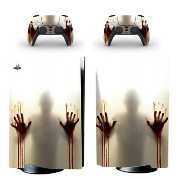 Kraujo Fingerprin PS5 Standartinio Disko Leidimas Odos Lipdukas, Decal Padengti 5 PlayStation Konsolės & Valdytojas PS5 Odos Lipdukas
