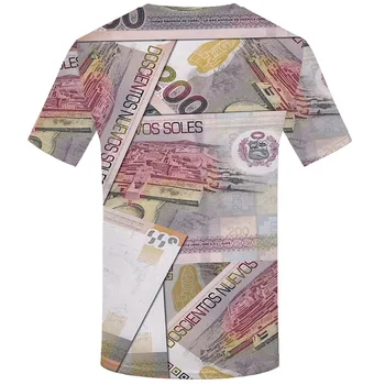 KYKU Prekės Pinigus marškinėliai Vyrams Meksikos Pesas Tshirts Atsitiktinis Meksika Marškinėlius Spausdinti Harajuku Anime Drabužius, Vintage Marškinėliai Spausdinti