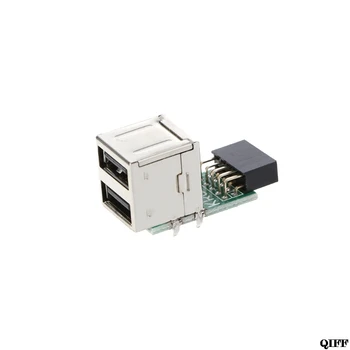 Lašas Laivas&Didmeninė Vidaus Plokštė 9Pin 2 Port USB 2.0 Moterų Adapteris Keitiklis PCB Lenta APR28