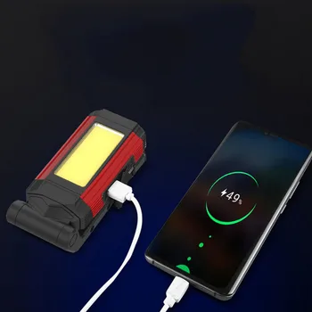 LED Darbo Šviesos Itin Ryškus Žibintuvėlis Lauko Vandeniui USB Įkrovimo įmontuota Baterija Priežiūros Darbai, Šviesos Kempingas Troch