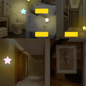 LED Plug-in Induktyvumą Kontrolės Smart Žvaigždėtą Naktį, Šviesos, Vaikų, Miegamojo Lovos Miegoti Naktį Šviesos Namų Puošybai Apšvietimas
