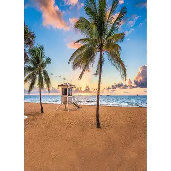 Lyavshi sluoksnių fotografijos studija floridos paplūdimys, vandenynas kokoso medžių, atogrąžų vasarą photocall fonas