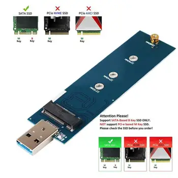 M. 2 į USB adapteris USB 2280 M2 kietojo kietajame diske ngff konverteris SSD kortelių skaitytuvą, kortelę