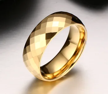 Mados Unisex Žiedas Blizga, Nerūdijančio Plieno, Paauksuotas Įvairiapusės Iškirpti Žiedas Žiedas Papuošalai Dovana -