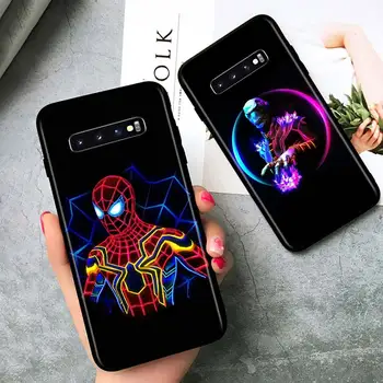 Marvel herojus spalvos Samsung Galaxy S21 Ultra Plus Pastaba 20 10 9 8 S10 S9 S8, S7 S6 Krašto Plus Black Telefono dėklas