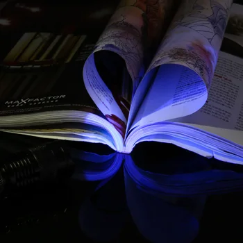 Mini Zoom Dėmesio Nešiojamų 365nm UV LED Žibintuvėlis Lempos Šviesos Fakelas