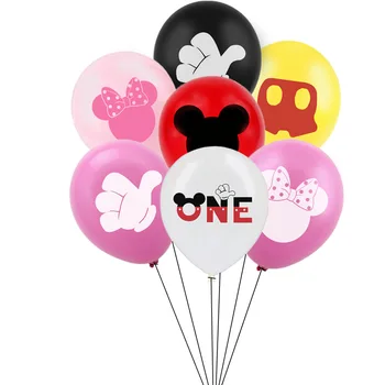 Minnie Mouse šalies popieriaus cup 1st baby girl už gimtadienio, Vienkartiniai indai, PASIDARYK pats balionas Surinkimo Scenos dekoracija