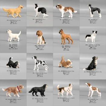 Modeliavimo Šunų Figūrėlių, Statulėlės,Buldogas,Šuniuką,Bull Terjerų Veislės Šunelis Rankomis Dažyti Modelių Kolekcija Švietimo Žaislas