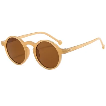 Moterų Apvalus Rėmo Akiniai nuo saulės Prabangos Dizaineris Lady Saulės akiniai Vintage Mados Tendencija okulary Atspalvių UV400 Akiniai Moterų Akinių