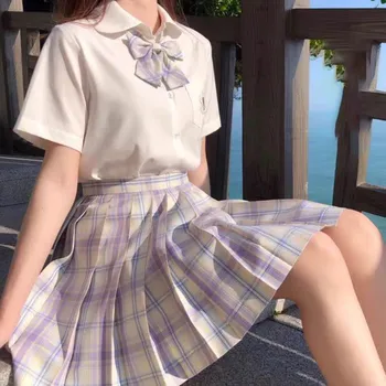 Moterų Klostyti Sijonas Harajuku Preppy Stilius Pledas Sijonai Mini Mielas Japonijos Mokyklines Uniformas Ponios Jupe Kawaii Sijonas Saia Faldas N50