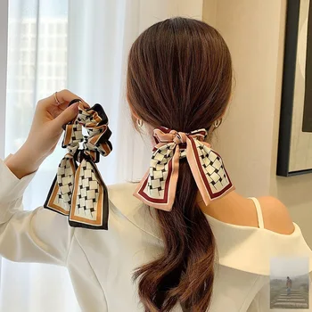 MueRaa Juostelės Korėjos Stiliaus Plaukų Ryšius Scrunchies Moterų Elastinga Hairband Lankelis Retro Plaukų Aksesuarai, Plaukų Juostos Galvos Apdangalai