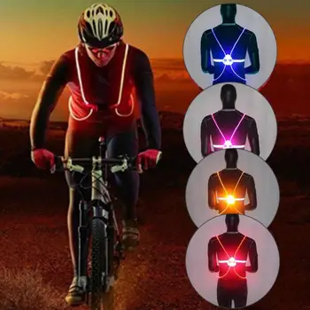 Naktį Lauko Sporto LED Vest - 360 Atspindinti Didelio Matomumo Flash Saugos Liemenė Atspindinti Lauko Vairuotojo Liemenė Su LED Šviesa