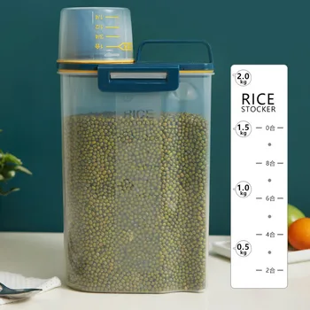 Namų Maisto Produktų Laikymo Dėžutė Ryžių Kibirą Virtuvė, Plastikiniai Grūdai Vabzdžių Laikymo Dėžutė Uždaromos Drėgmei Atsparus Bako Organizatorius