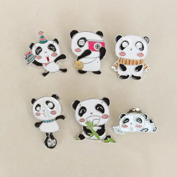 Nauja Raudona Panda Valgyti Bambuko Fotografijos Miega Mielas Sagė Animacinį Personažą Studentų Kuprinę, Papuošalai Vaikams Pakabukas