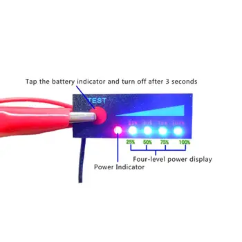 Naujas, 3,7 V Ličio Baterijos Energijos Lygio Indikatorių Modulis Led Įtampos Ekranas Matuoklis