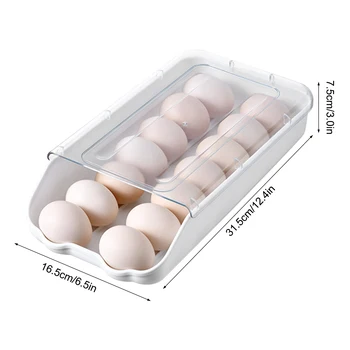 Naujas Aukštos kokybės Automatinio Supimo Kiaušinių stalčiuko Didina Dizaino Kiaušinių Dėklas Konteineriai, Refrižeratorių Fresh Box Virtuvės Įrankiai