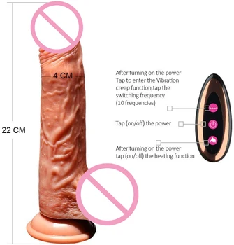 Naujas Belaidis Nuotolinio Sukimosi Teleskopinis Dildo Vibratorius, Sekso Žaislai Moterims, Minkštas Realistiškas Penis G Spot Makšties Moterų Masturbacija