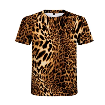 Naujas Mados Aukštos Kokybės Leopardo Atspausdintas T-shirt Vyrams Vasaros trumpomis Rankovėmis Hip-Hop Cool T Shirts Pora Hipster Harajuku Tee Viršūnės