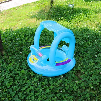Naujų Atnaujinimų Kūdikių Maudynių Žiedas Pripučiami Plūduriuojantis Vaikus Plaukti Baseine Sėdynė Su Skėtį Nuo Saulės Vainiko Saugos Vasaros Baseinas Žaislai