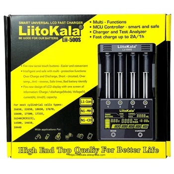Originali/Pradinis Liitokala Lii-500S LCD Baterijos Kroviklis 18650), 3,7 V 18350 26650 NiMH AA AAA smart Baterijos talpa testeris