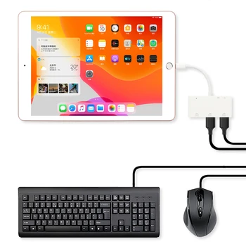 OTG Žaibo Adapteris Keitiklis, HDMI, Kortelių Skaitytuvas 3,5 mm USB Įkrovimo Apple iPad 10.2 9.7 Air3 10.5 mini 4 5 Kabelis Splitter