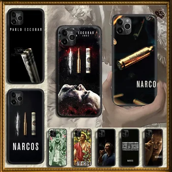 Pablo Escobar Narcos Telefono Padengti Korpuso iphone 5 5s se 2 6 6s 7 8 12 mini plus X XS XR 11 PRO MAX black 3D atsparus vandeniui